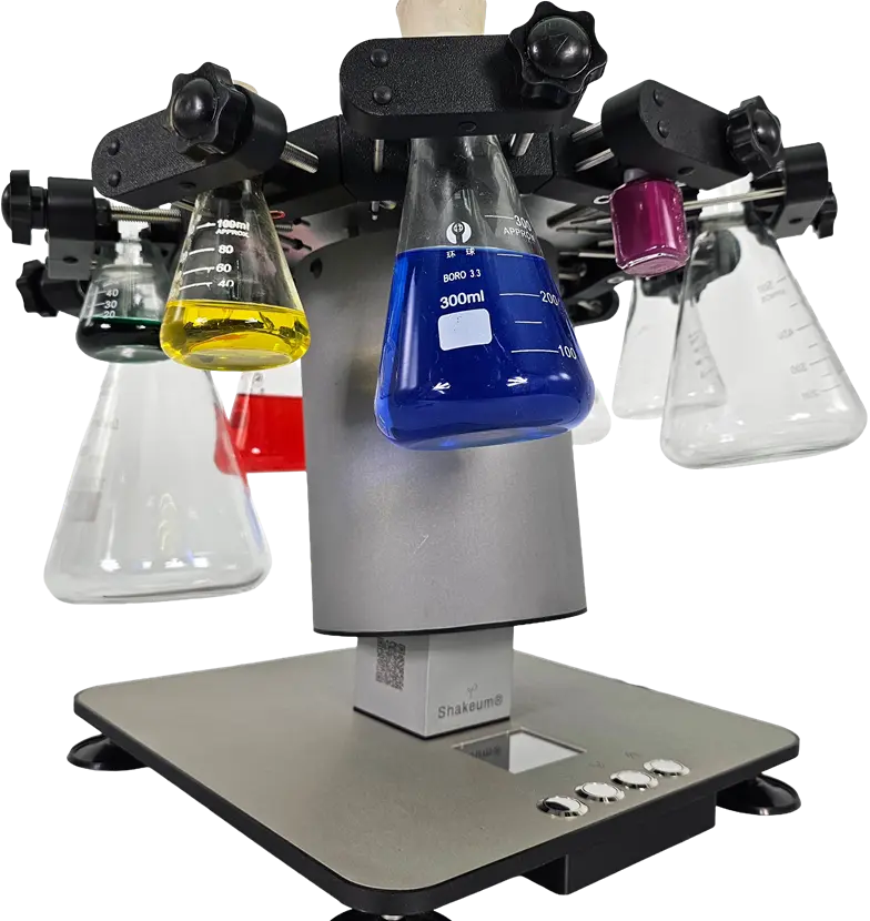 Shakeum Universal Laboratory Shaker with multiple flasks